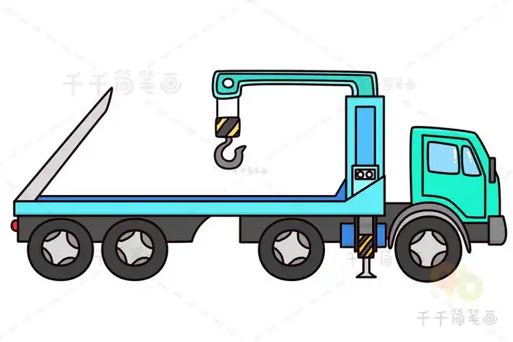 拖车简笔画如何画