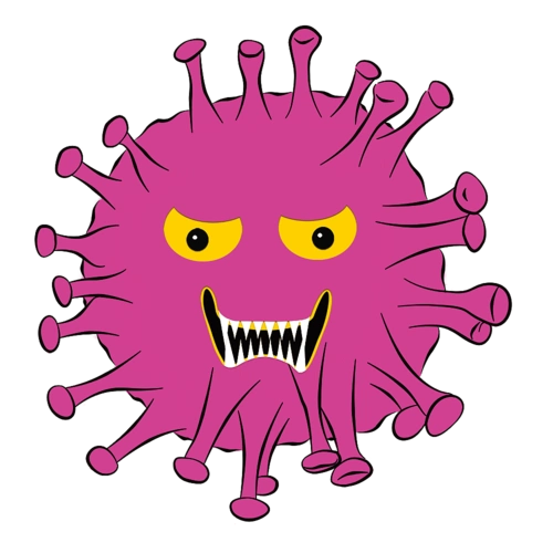 2020武汉肺炎 新型冠状病毒 手绘 卡通 插画烟台