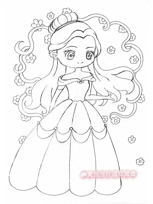 画  #少儿创意美术  #儿童创意美术  #贝儿公主  #贝儿公主 #迪士尼