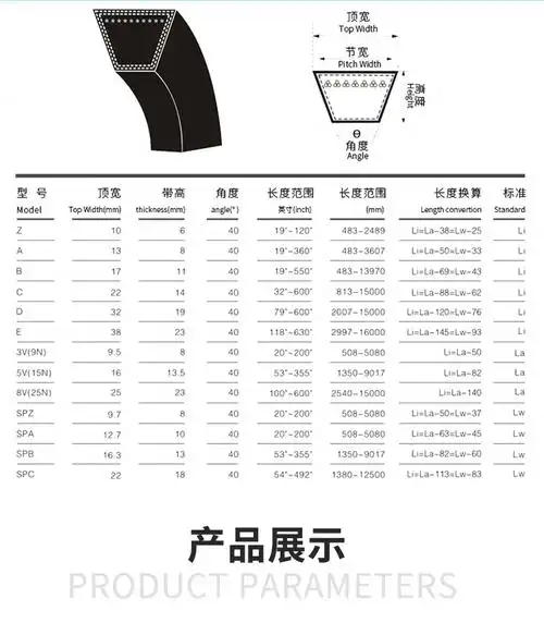 b型三角带b889b900b914b930b940b950b965b980电机工业传动皮带定制 b