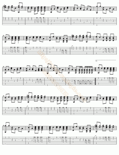 渡情(指弹版) 吉他谱 -vanlepie-玩乐派