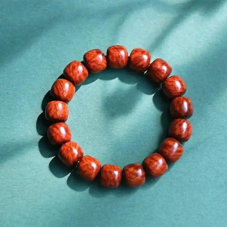 印度小叶紫檀12mm老型桶珠手串男女同款