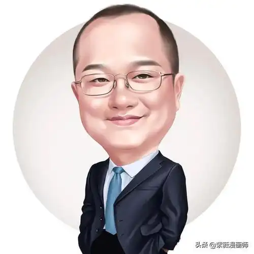 换一换你的微信头像吧 老板手绘商务漫画头像 西装革履 高级感十足