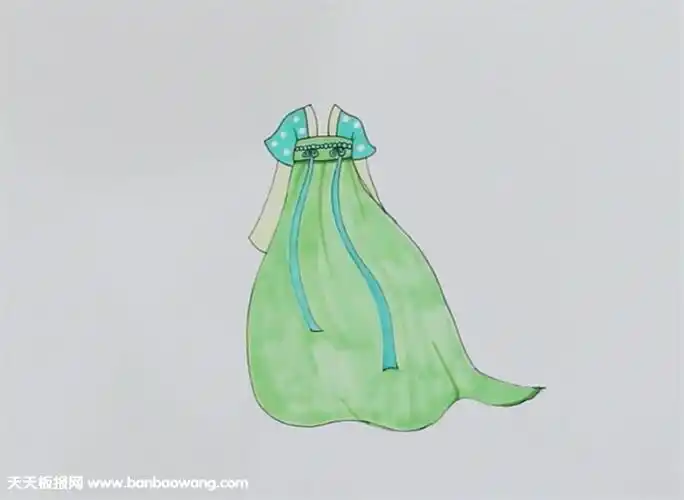 古代襦裙简笔画