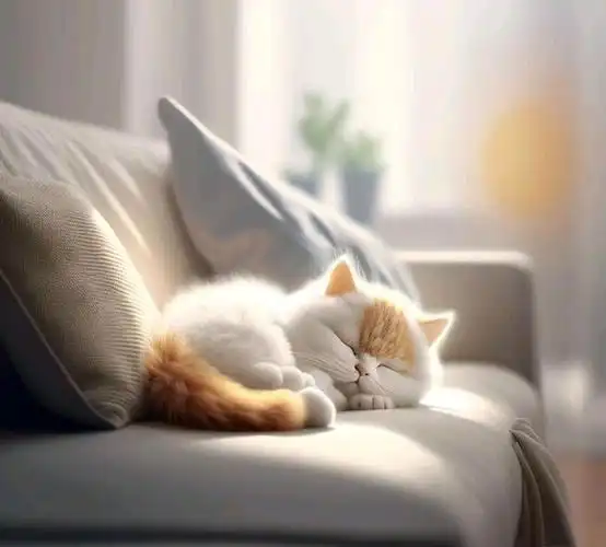 可爱的猫咪睡觉啦