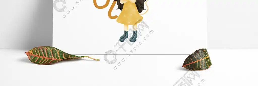 原创手绘十二星座狮子座可爱卡通女孩元素