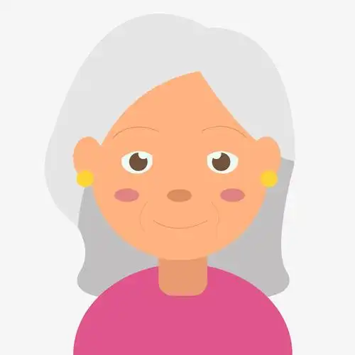 老奶奶头像设计矢量图