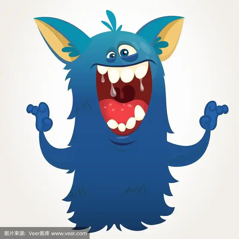 可爱的卡通怪物