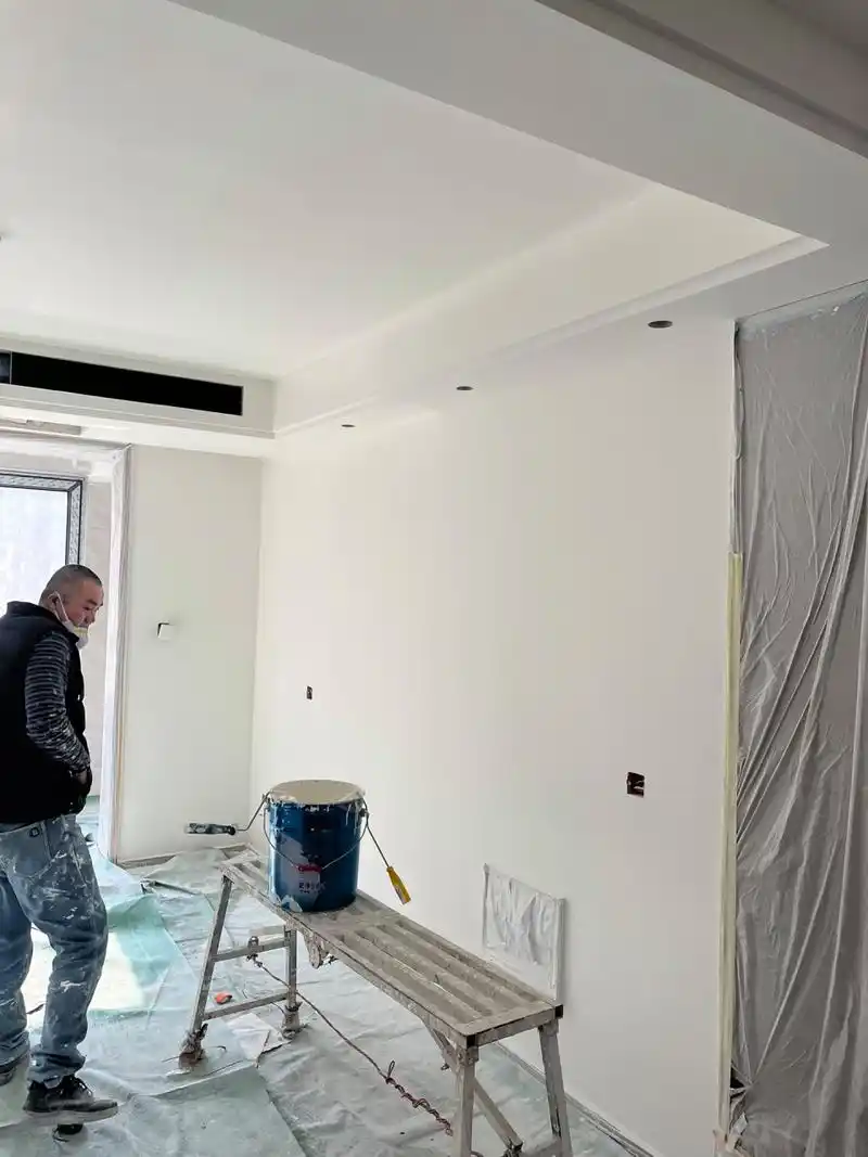 立邦凌花白 真的很奶呼呼,很舒服的白,不像白色乳胶漆那么刺眼,通顶刷