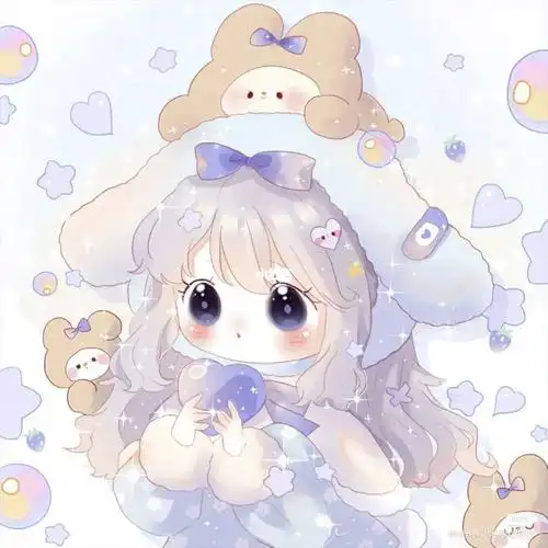 可爱梦幻小兔女孩头像