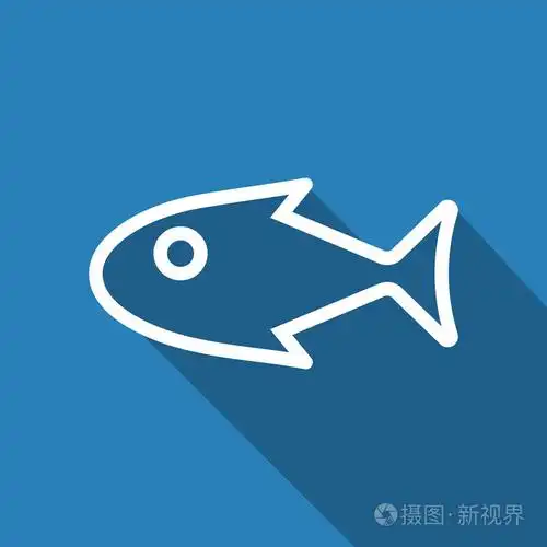 小鱼与长长的阴影的图标插画-正版商用图片1h30o5-摄图新视界