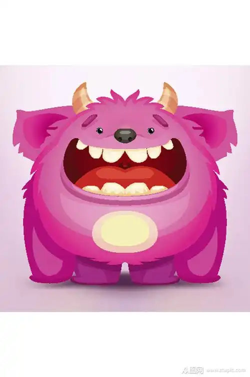 可爱怪兽矢量素材模板下载-编号725577-众图网
