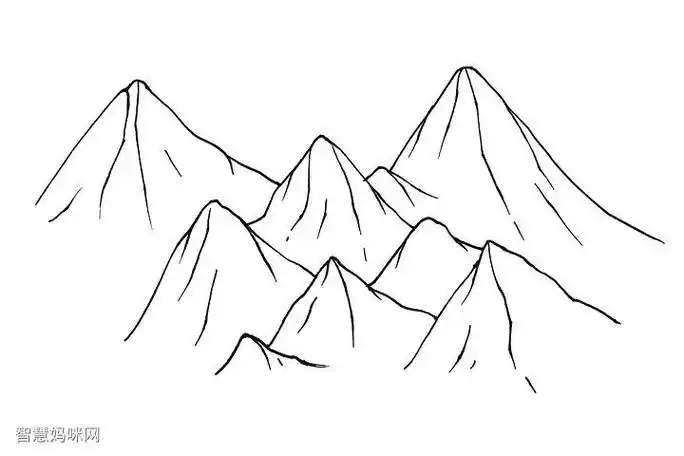 冰山素材简笔画 简笔画图片大全-普车都