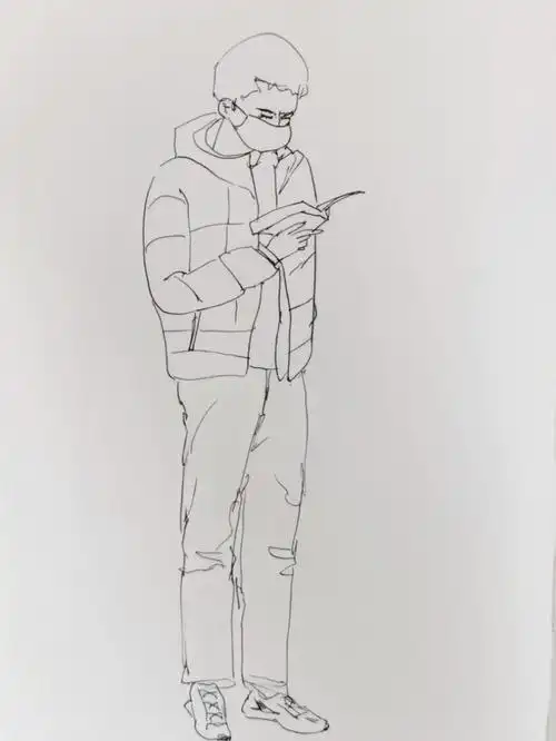 钢笔画人物速写