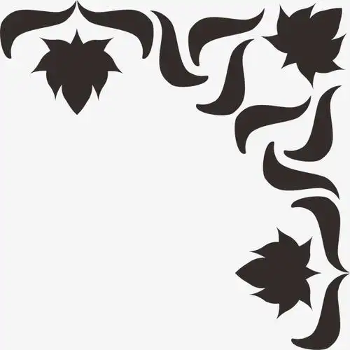 花边角花底纹边框素材【高清装饰元素png素材】-90设计