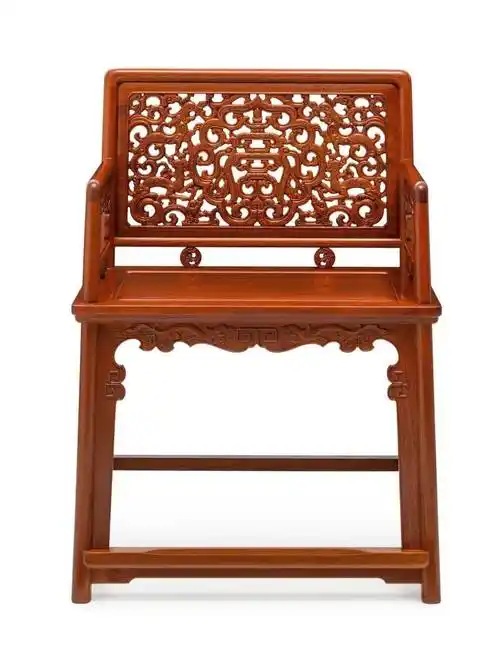 王世襄明式家具珍赏清华美院藏透雕靠背玫瑰椅