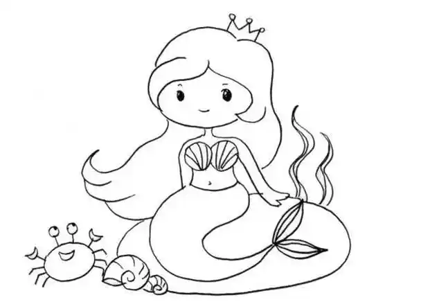 海的女儿简笔画百度搜索