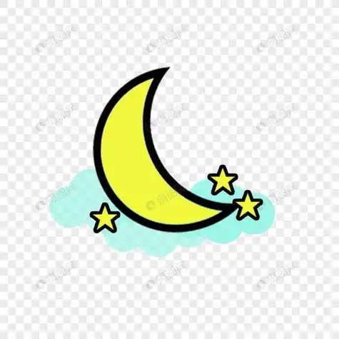 月亮简笔画图片彩色 月亮简笔画图片彩色可爱