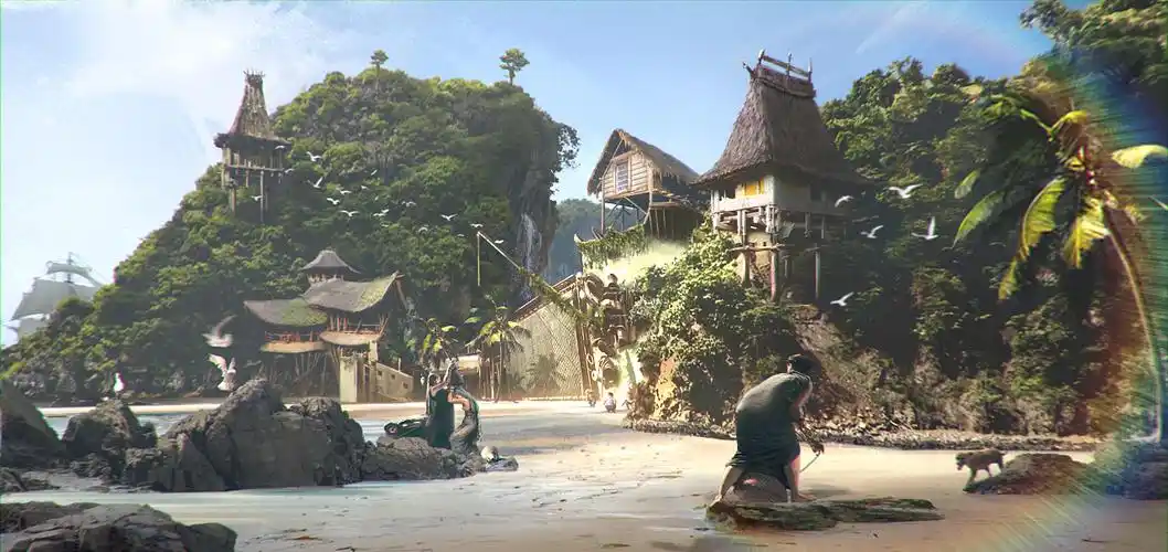 海滩|插画|游戏原画|陈思瀚 - 原创作品 - 站酷 (zcool)