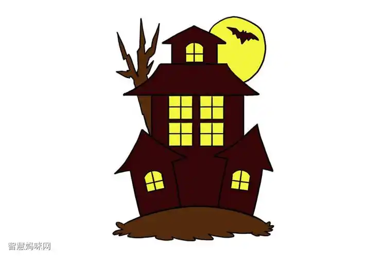 万圣节鬼屋怎么画