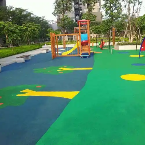 社区广场epdm彩色安全地垫 公园弹性地胶 小区塑胶弹性地面