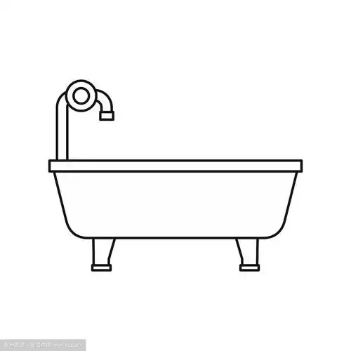 浴缸图标轮廓样式