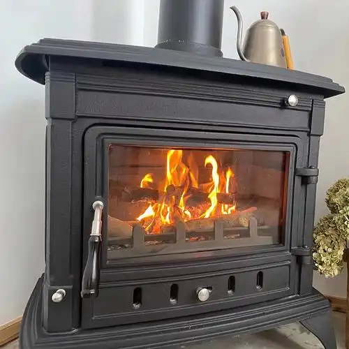 乔治真火壁炉燃木柴家用现代室内烧柴铸铁农村别墅民宿取暖器火炉 –