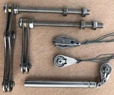 甲鱼枪配件 小滑轮 中滑轮 栏线环 鱼竿导线器 外圈带槽轴承