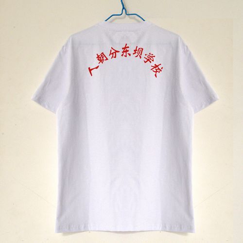夏季人大附中人朝分东坝学校校服圆领短袖背心t恤纯棉速干薄款