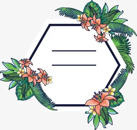 手绘夏日装饰框