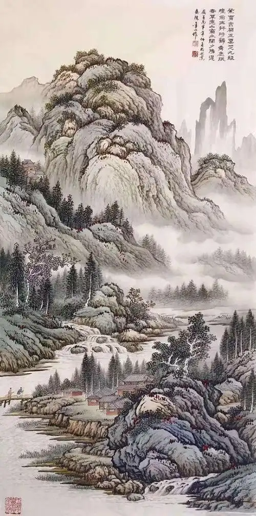 中国当代传统工笔山水领军人物——周金山|山水画|画家|范宽|国画