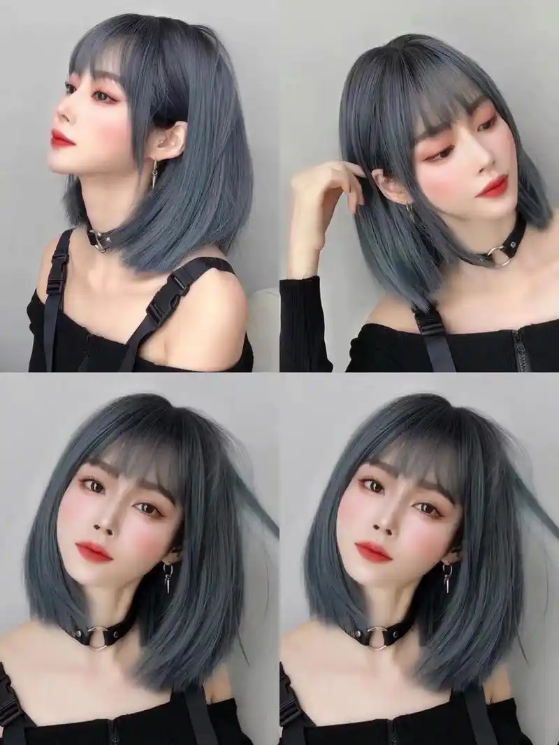 2021年必备灰蓝色|显白显气质的发色,不夸张 减龄初恋发型(雾霾蓝灰发