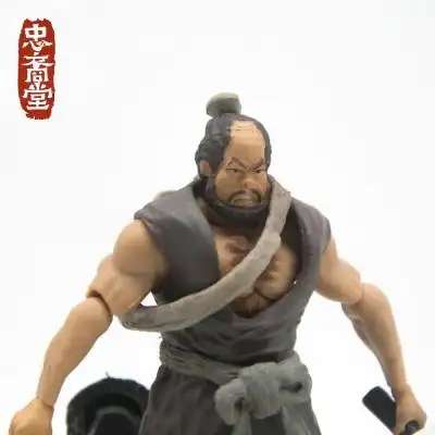 忠裔堂原创复古玩具水浒传模型兵人375寸关节可动李逵手办送男友