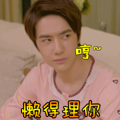 懒得理你王一博帅气可爱gif动图_动态图_表情包下载_soogif