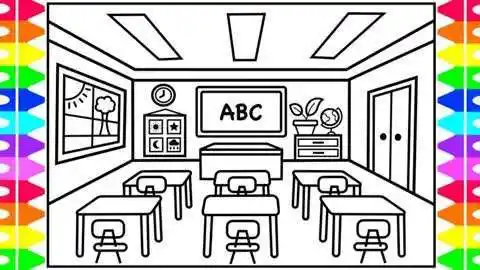 基础绘画:我的教室,涂上颜色
