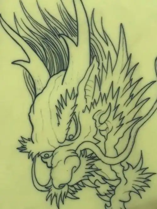 龙头_纹身图案手稿图片_南乔的纹身作品集