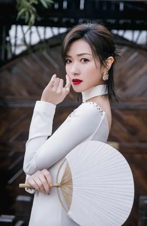 为了提起直角肩万茜穿上腋下铆钉裙放下手臂就硌着疼