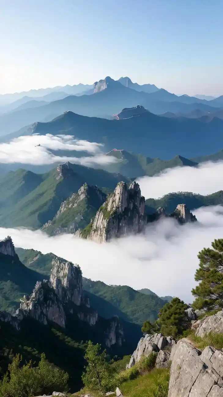 壮丽的山体,云雾飘渺,气象万千,历史悠久,海拔高,景色优美. - 抖音