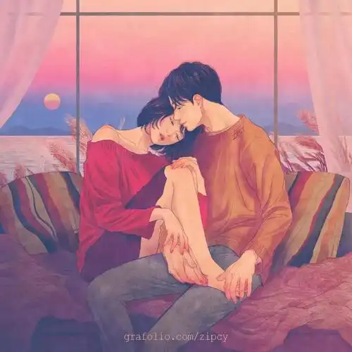 她的作品大多是一些情侣日常,暧昧的场景,让人脸红心跳.非常唯美清新.