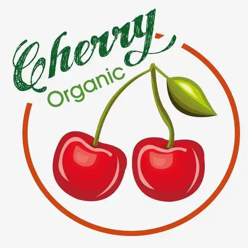 水果标签矢量素材--樱桃