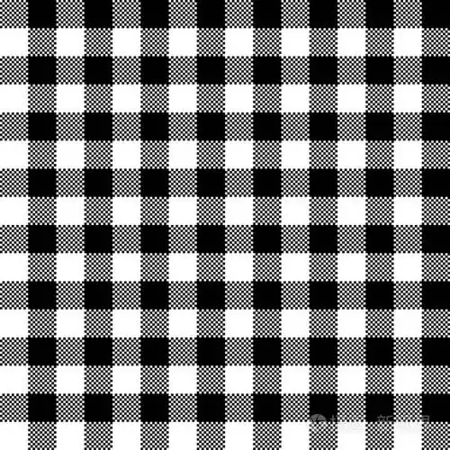 黑白格子格子花纹无缝图案设计.桌布黑白正方形矢量无缝图案纹理