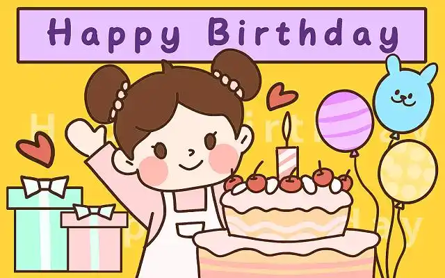 生日快乐可爱背景图片