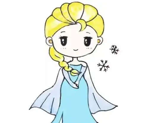 冰雪奇缘爱莎公主_人物简笔画_简笔画大全