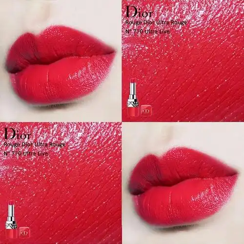 法国dior迪奥烈艳蓝金红管口红#770(树莓色)3.2g