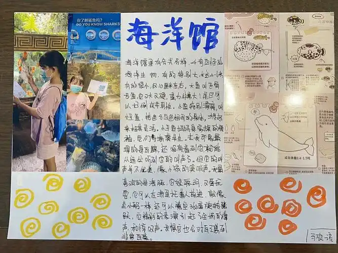 海洋馆手抄报