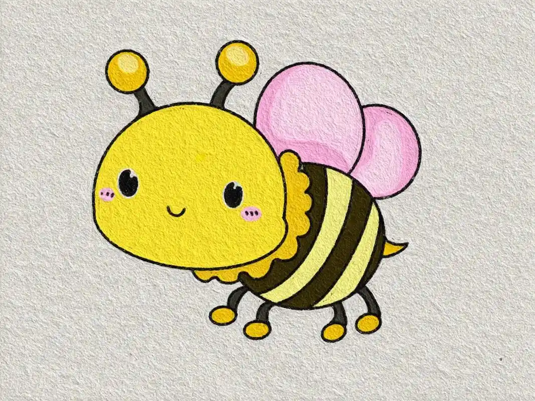小蜜蜂简笔画素材