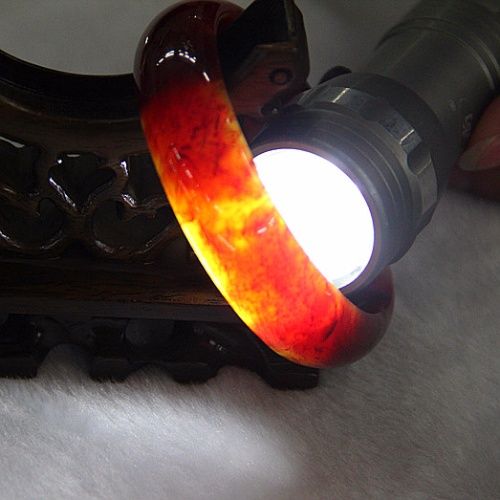 天然正品蓝田玉镯 血丝玉 鸡血玉手镯 母女款 特价包邮