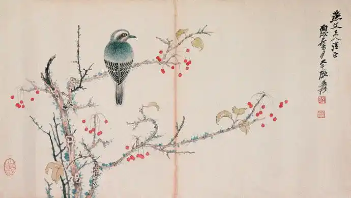 张大千花鸟小品