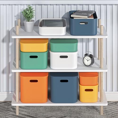 宜家乐ikea收纳盒桌面杂物零食玩具家用长方形整理篮塑料筐置储物