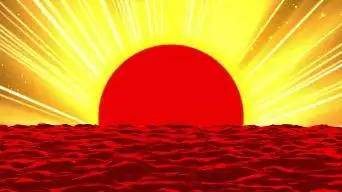 4k红太阳中国风背景-2视频素材